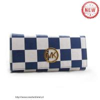 michael kors flat checkerboard groot blauw portefeuilles Tas Original s0duz305